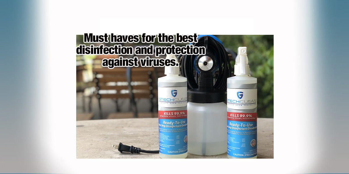 Must haves for the best disinfection and protection against viruses.